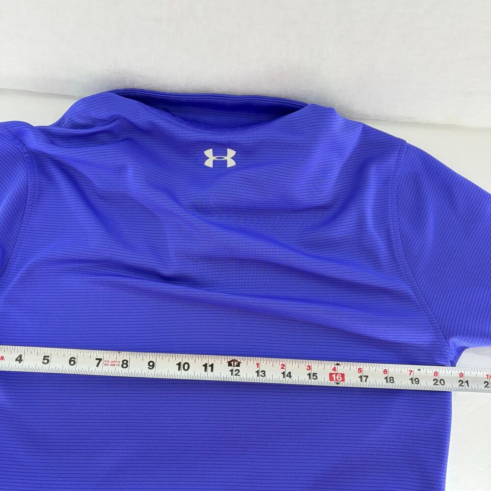 Under Armour Men's UA Tech Polo Purple HeatGear Loose Fit Medium - Picture 3 of 14
